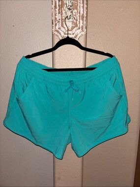 Columbia Athletic Drawstring Shorts vibrant teal color XL